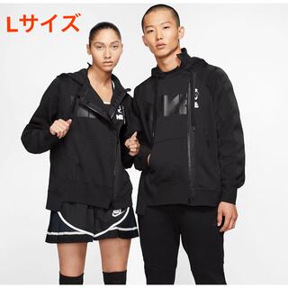 サカイ(sacai)の【未使用】sacai x Nike ダブルジップパーカー ブラック Lサイズ(パーカー)