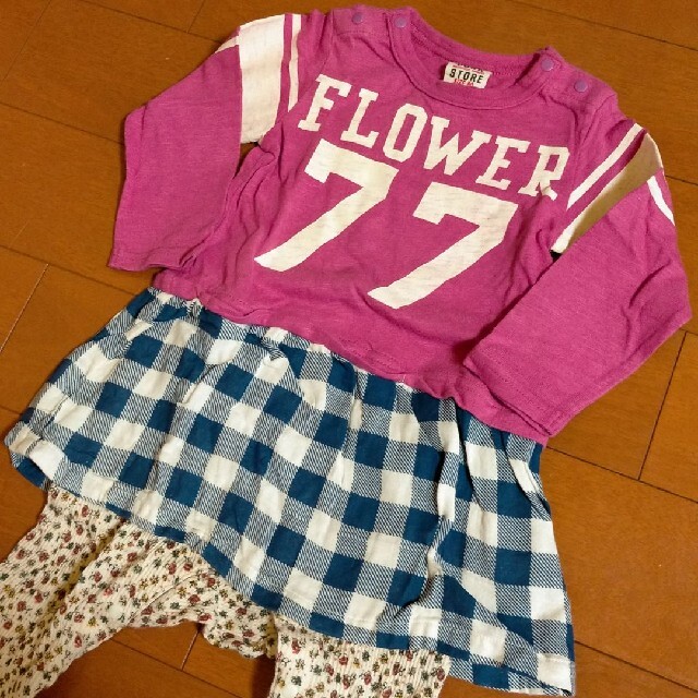 JUNK STORE(ジャンクストアー)のJUNKSTORE 女の子 ロンパース キッズ/ベビー/マタニティのベビー服(~85cm)(ロンパース)の商品写真