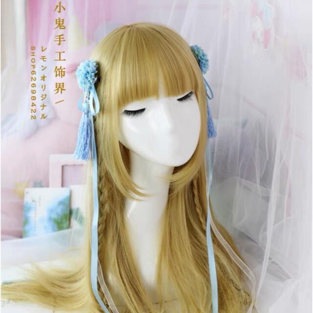 Angelic Pretty(アンジェリックプリティー)の華ロリヘアクリップ　チャイナヘアアクセサリー　涼やかオフホワイトカラー レディースのヘアアクセサリー(バレッタ/ヘアクリップ)の商品写真