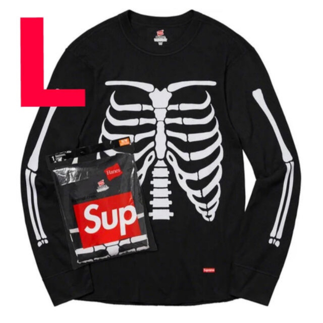 Lサイズ Supreme Hanes Bones Thermal Crewメンズ