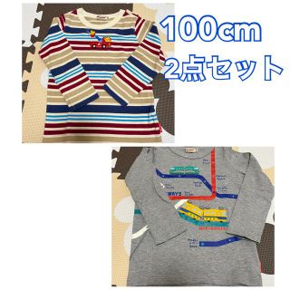 ミキハウス(mikihouse)の16.ミキハウス♡長袖 ロンT2点セット♡100cm(Tシャツ/カットソー)