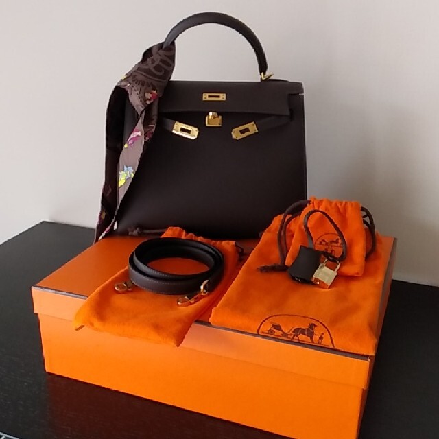 ご購入 【HERMES】ケリー 25 ショコラ バッグ