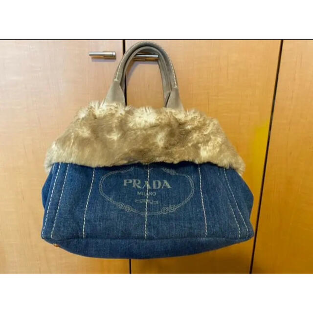 満点の PRADA - プラダ カナパ トート ファー 紗栄子 トートバッグ
