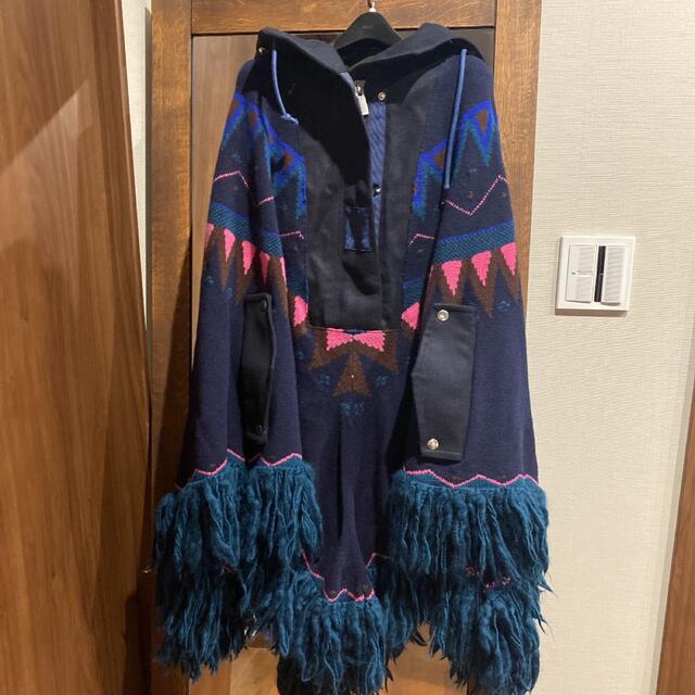 sacai(サカイ)の【値下げしました】sacai ニットポンチョ レディースのジャケット/アウター(ポンチョ)の商品写真