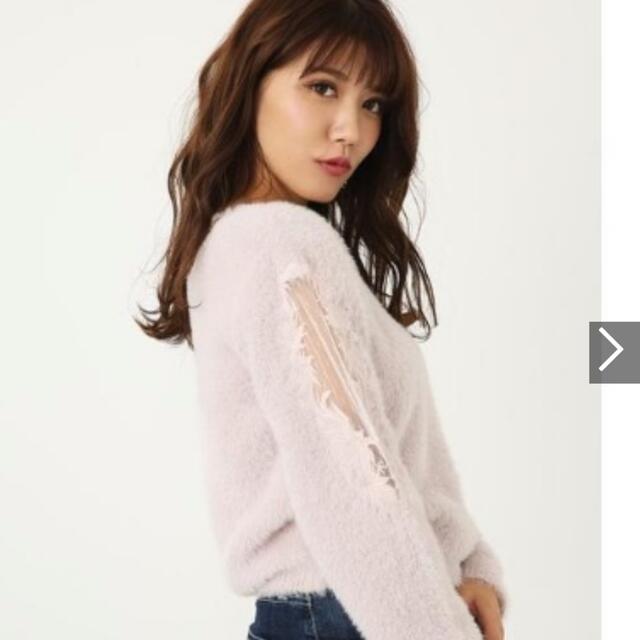 rienda(リエンダ)のrienda ショルダーエンブロ flower knit TOP レディースのトップス(ニット/セーター)の商品写真