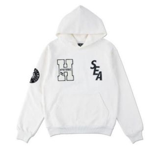 ヒステリックグラマー(HYSTERIC GLAMOUR)のHYSTERIC GLAMOUR X WIND AND SEA パーカー　白(パーカー)