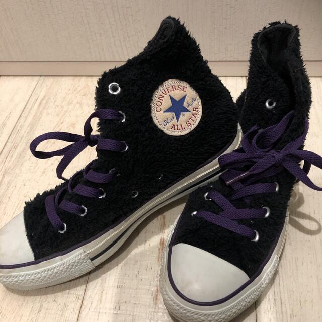 CONVERSE(コンバース)の★コンバース オールスター★ブラック　24.5センチ　モコモコ　converse レディースの靴/シューズ(スニーカー)の商品写真