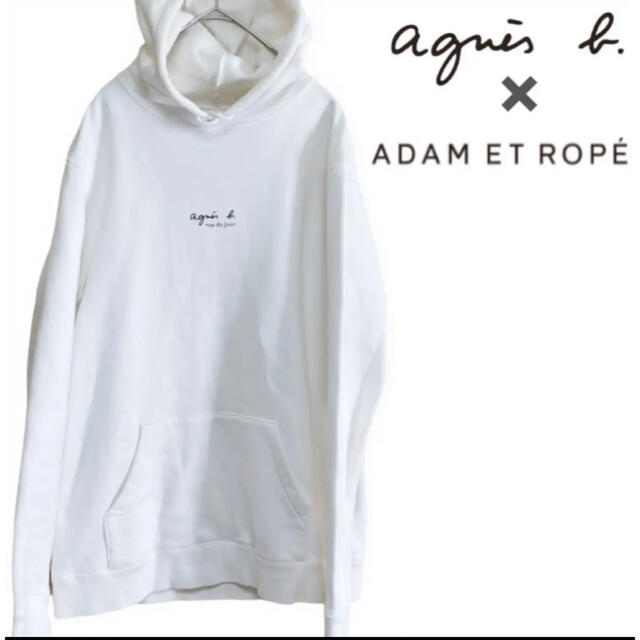 agnes b.× ADAM ET ROPE  ロゴパーカー　白