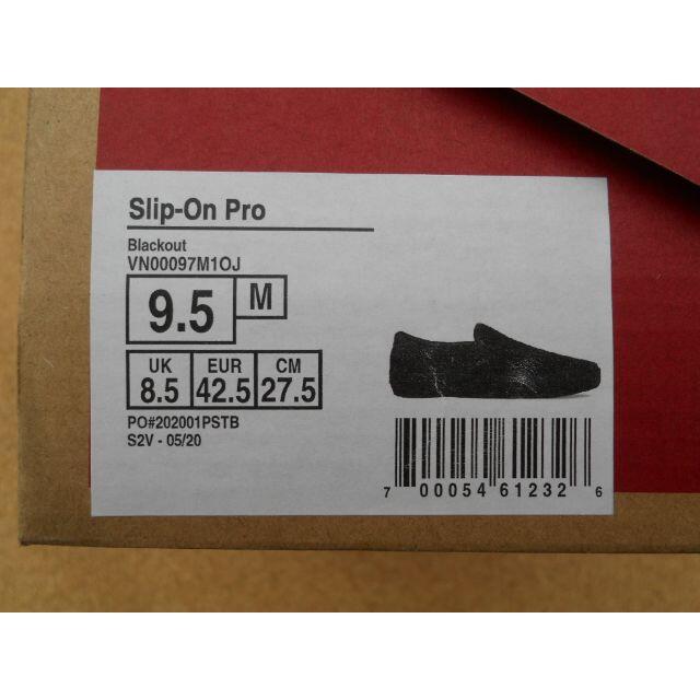 VANS(ヴァンズ)のバンズ VANS SLIP-ON PRO 27,5cm Blackout メンズの靴/シューズ(スニーカー)の商品写真