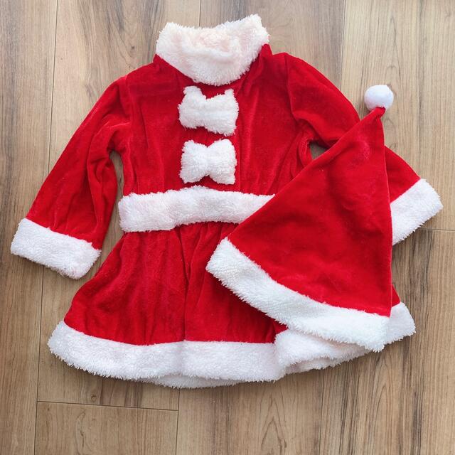 【2点セット】サンタクロース コスプレ クリスマス 80 90 キッズ/ベビー/マタニティのベビー服(~85cm)(その他)の商品写真