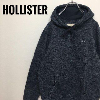 ホリスター(Hollister)の【美品】　輸入古着　ホリスター　パーカー　ワンポイント　ワッペン　グレー　Ｓ(パーカー)