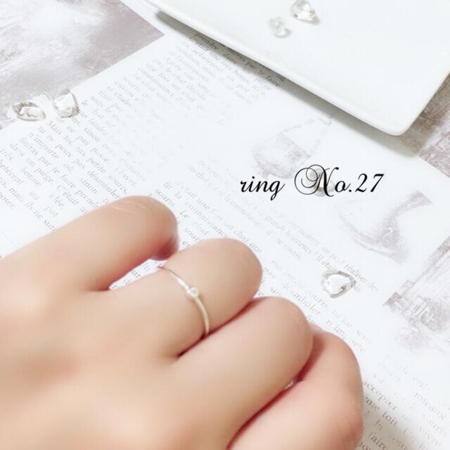 ring No.27♡silver925 一粒czダイヤ リング レディースのアクセサリー(リング(指輪))の商品写真