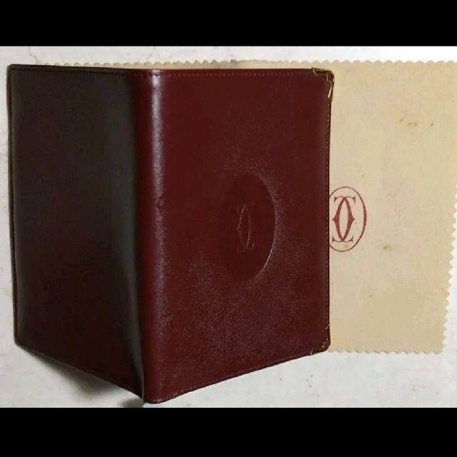 Cartier カルティエ マストライン 二つ折り 財布 カード入れ ボルドー