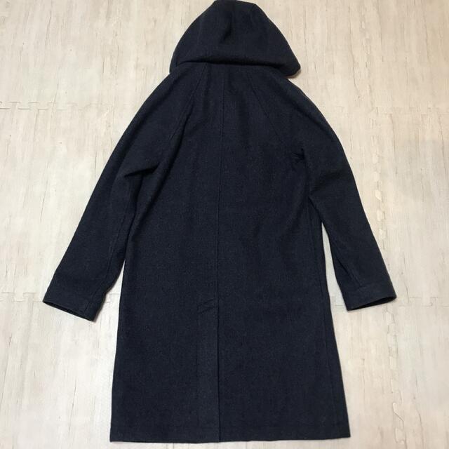 A.P.C(アーペーセー)の【新品未使用】A.P.C. フード付ステンカラーコート　ネイビー　XS メンズのジャケット/アウター(ステンカラーコート)の商品写真