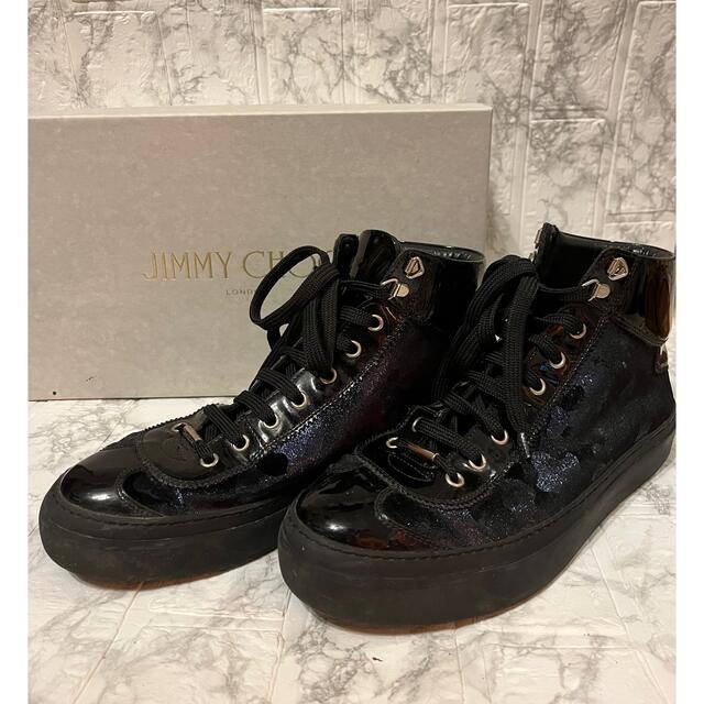 JIMMY CHOO(ジミーチュウ)の極美品レアジミーチュウJIMMYCHOOメンズカラメモフラハイカットスニーカ メンズの靴/シューズ(スニーカー)の商品写真