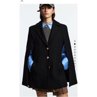 ザラ(ZARA)のザラ今季完売ウールブレンドケープコート(ガウンコート)