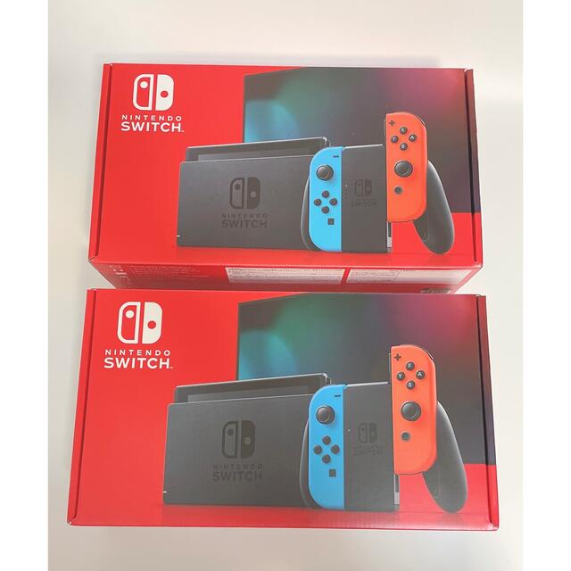 新品 ２台 新型Nintendo Switch ネオンブルー/ネオンレッド