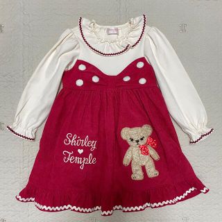 シャーリーテンプル(Shirley Temple)のシャーリーテンプル くまちゃんアップリケワンピ 100(ワンピース)