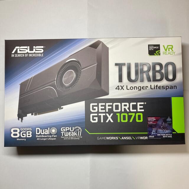 ASUS(エイスース)のASUS TRUBO-GTX1070-8G スマホ/家電/カメラのPC/タブレット(PCパーツ)の商品写真