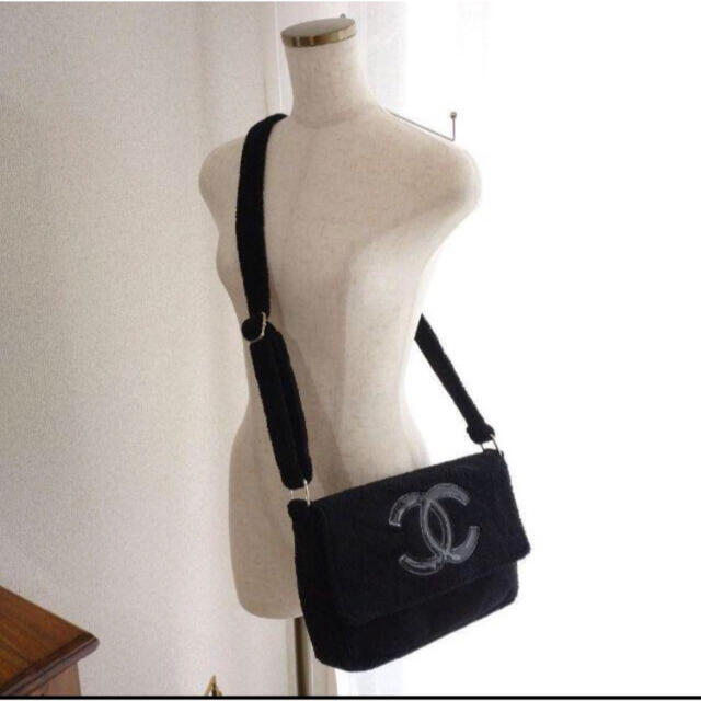 シャネル CHANEL ショルダーバッグ ボア ブラック ノベルティ 限定