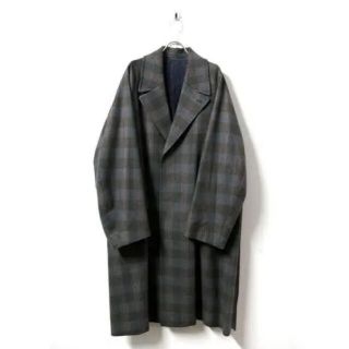 コモリ(COMOLI)のURU WOOL CHECK BELTED COAT(ステンカラーコート)