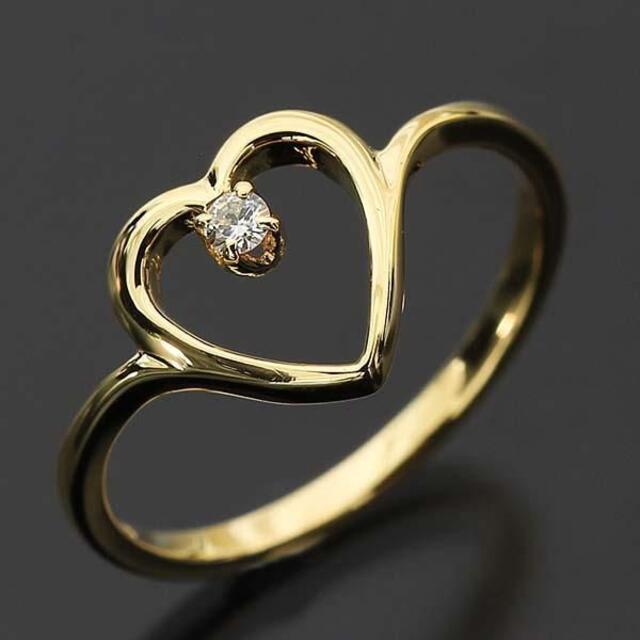 ミキモト)MIKIMOTO ダイヤ リング 11号 K18YG D8580 レディース
