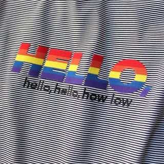 DAIRIKU HELLO Embroidery Tee BLK&whiteの通販 by たかぴょん's