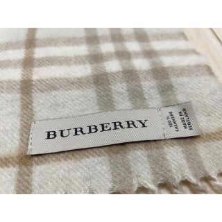 バーバリー(BURBERRY)の週末限定値引き⭐️美品　バーバリー　マフラー  白タグ　ピュア カシミヤ100%(マフラー/ショール)