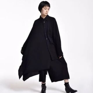 ヨウジヤマモト(Yohji Yamamoto)の【ground y】テンセルバーバリー＋テクノラマ天竺　マントドッキングシャツ(シャツ)