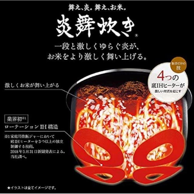 象印 圧力IH炊飯ジャー(5.5合炊き) 濃墨 炎舞炊き NW-PS10-BZ 象印 圧力IH炊飯ジャー(5.5合炊き) 濃墨 炎舞炊き NW-PS10-BZ