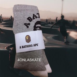 アベイシングエイプ(A BATHING APE)の【A BATHING APE】A BATHING APEソックスGLAY(ソックス)