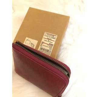 ムジルシリョウヒン(MUJI (無印良品))の【新品】MUJI ヌメシュリンク革 Ｌファスナーカード小銭入れ　(コインケース)