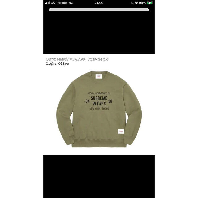 【新品】Supreme WTAPS Crewneck