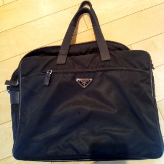 プラダ(PRADA)のPRADA プラダ ビジネスバッグ 2way ショルダーメンズ黒ブラック(ビジネスバッグ)