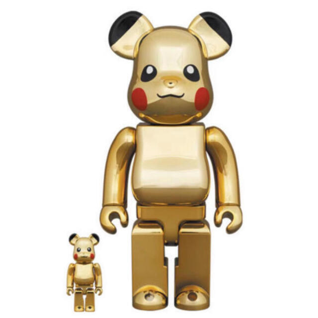 フィギュアBE@RBRICK ピカチュウ GOLD CHROME Ver.100％400％