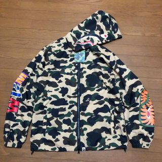 a BATHING APE 1stカモボアフリースシャークジャケット