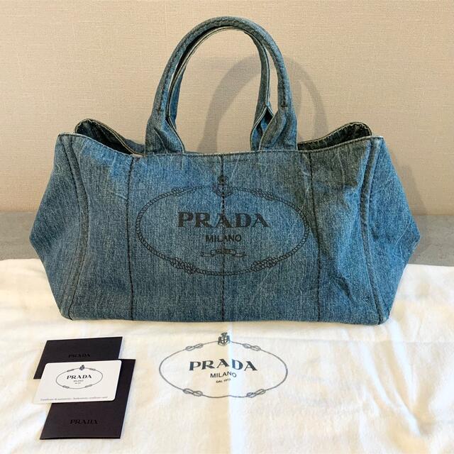 PRADA プラダ カナパ トート デニム バッグ B1872B 直営店購入