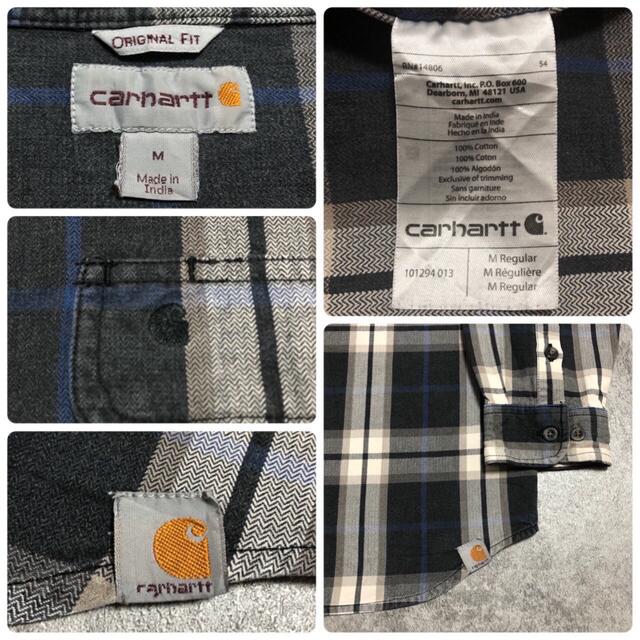 carhartt(カーハート)の【シン様専用】カーハート☆刺繍ロゴ・ロゴタグ入Wポケットワークチェックシャツ メンズのトップス(シャツ)の商品写真