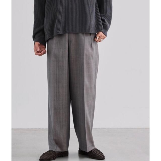 LIDNM MERINO WOOL BAGGY チャコール グレー Mサイズ