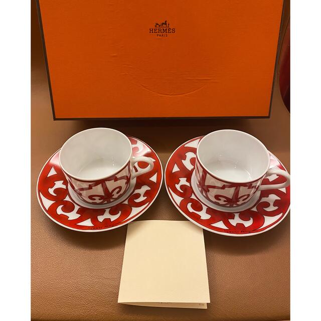 Hermes(エルメス)のエルメス Hermes ティーカップ&ソーサー 2客セット インテリア/住まい/日用品のキッチン/食器(食器)の商品写真