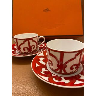 エルメス(Hermes)のエルメス Hermes ティーカップ&ソーサー 2客セット(食器)