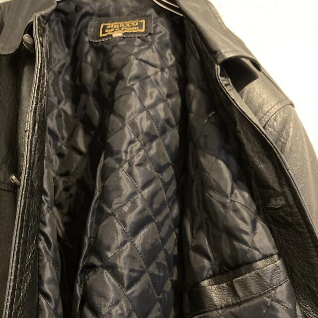 ビンテージ オーストラリア製 レザージャケット ブラック 古着 80s 90s メンズのジャケット/アウター(レザージャケット)の商品写真