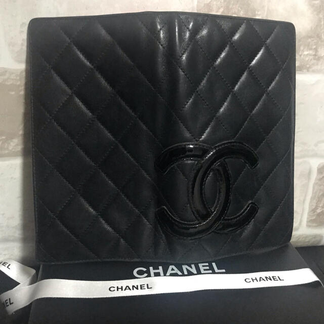 CHANEL(シャネル)のmari様専用フォロー割黒箱付　美品　正規品　シャネル  長財布  カンボンライ レディースのファッション小物(財布)の商品写真