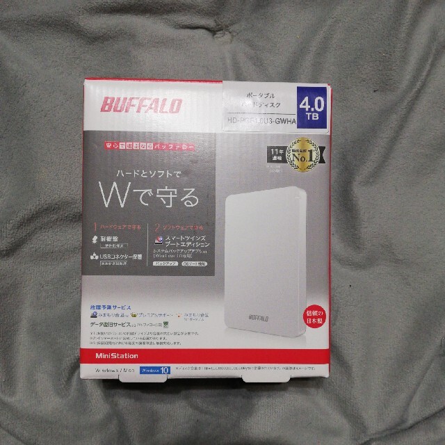 BUFFALO  耐衝撃ポータブルHDD 4TB