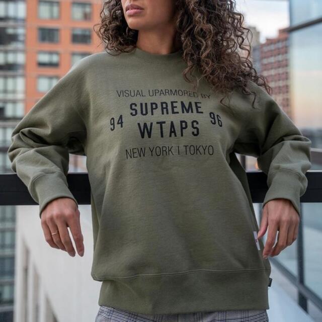 新品　supreme WTAPS Crewneck オリーブ　シュプリーム