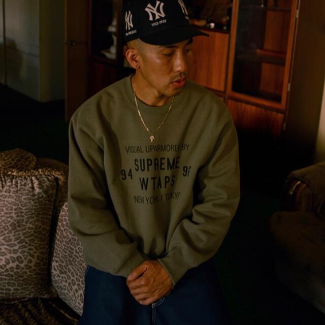 新品　supreme WTAPS Crewneck オリーブ　シュプリーム