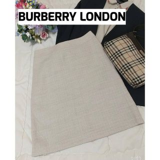 バーバリー(BURBERRY)のBURBERRY LONDON バーバリー ツイード 膝丈スカート ウール(ひざ丈スカート)