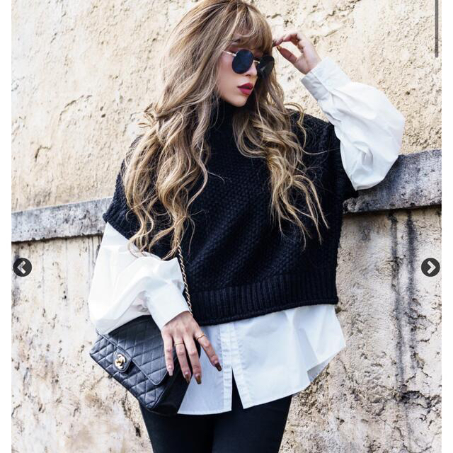 通販卸値 glamlips 完売Waffle Knit Vest Docking Tops