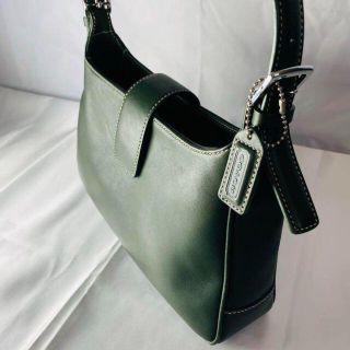 良品✨ OLD COACH ハンドバッグ プラザバッグ レザー グリーン