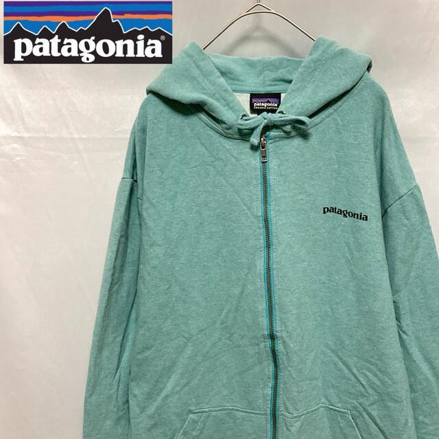 patagonia パタゴニア ジップパーカー フーディ ブルー M アウトドア